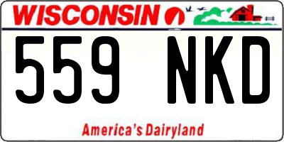 WI license plate 559NKD