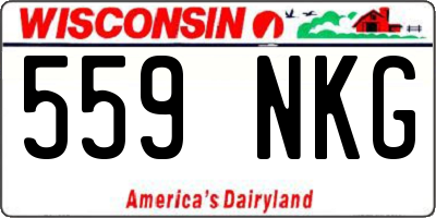 WI license plate 559NKG