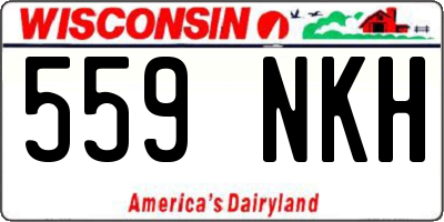WI license plate 559NKH
