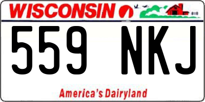 WI license plate 559NKJ