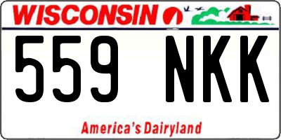 WI license plate 559NKK