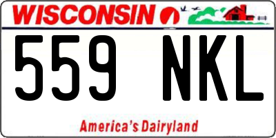 WI license plate 559NKL