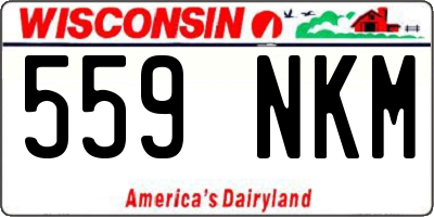 WI license plate 559NKM
