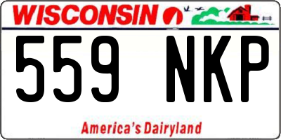 WI license plate 559NKP