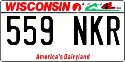 WI license plate 559NKR