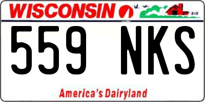 WI license plate 559NKS