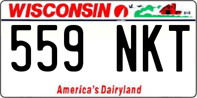 WI license plate 559NKT