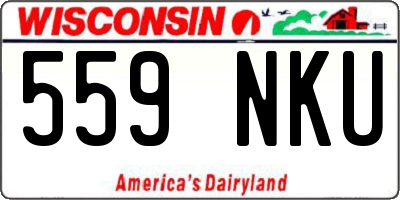 WI license plate 559NKU