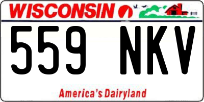 WI license plate 559NKV