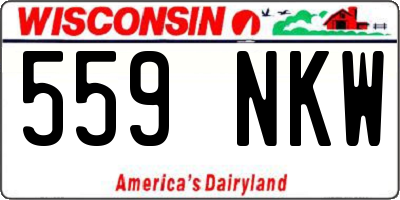 WI license plate 559NKW