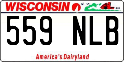 WI license plate 559NLB