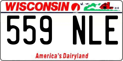 WI license plate 559NLE