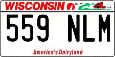 WI license plate 559NLM