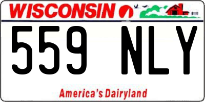 WI license plate 559NLY