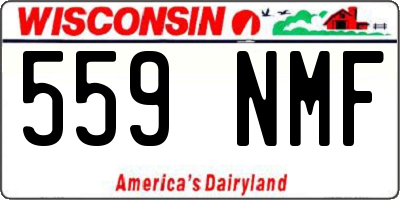 WI license plate 559NMF