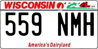 WI license plate 559NMH