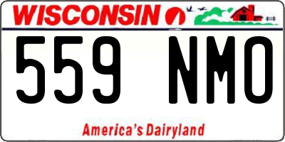 WI license plate 559NMO