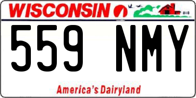 WI license plate 559NMY