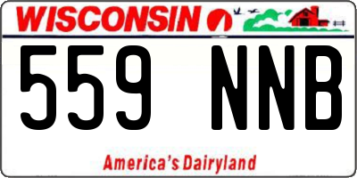 WI license plate 559NNB