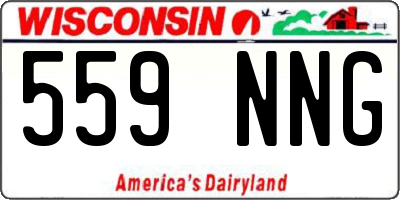 WI license plate 559NNG