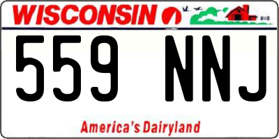 WI license plate 559NNJ