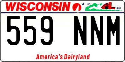 WI license plate 559NNM