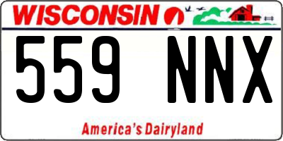 WI license plate 559NNX