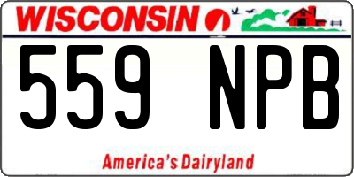 WI license plate 559NPB
