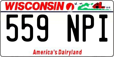 WI license plate 559NPI