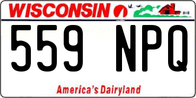 WI license plate 559NPQ