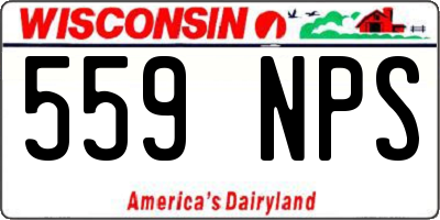 WI license plate 559NPS