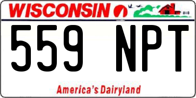 WI license plate 559NPT