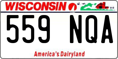 WI license plate 559NQA