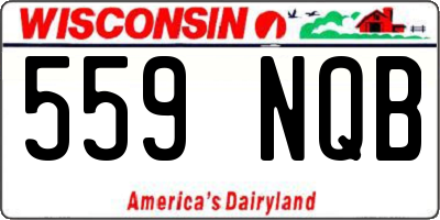 WI license plate 559NQB