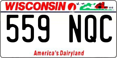WI license plate 559NQC
