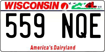 WI license plate 559NQE