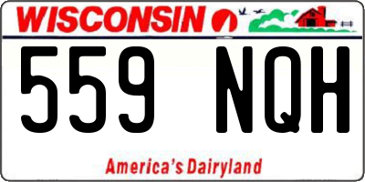 WI license plate 559NQH