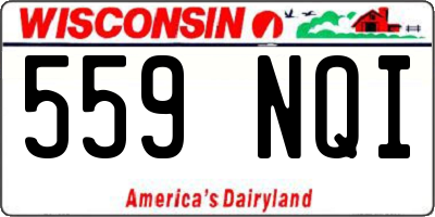 WI license plate 559NQI