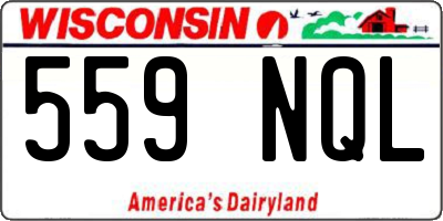WI license plate 559NQL