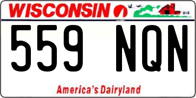 WI license plate 559NQN