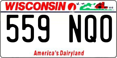 WI license plate 559NQO