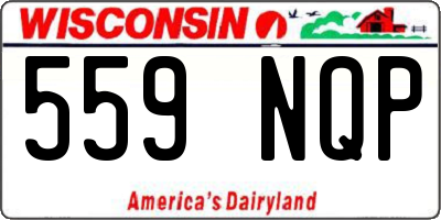 WI license plate 559NQP