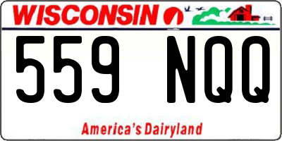 WI license plate 559NQQ