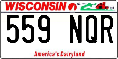 WI license plate 559NQR