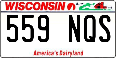 WI license plate 559NQS