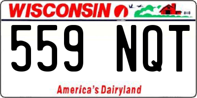 WI license plate 559NQT