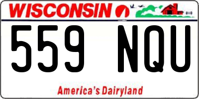 WI license plate 559NQU