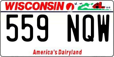 WI license plate 559NQW