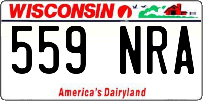 WI license plate 559NRA