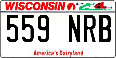WI license plate 559NRB